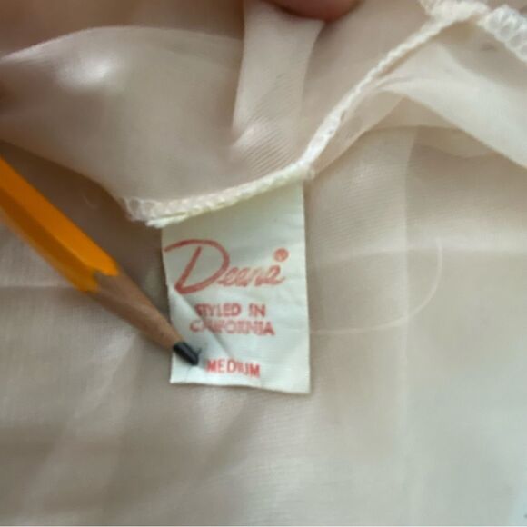 Vintage Deene Lingerie Sheer Kimono Maxi Duster Robe Fairy Whimsi Wicked Medium - Picture 3 of 15